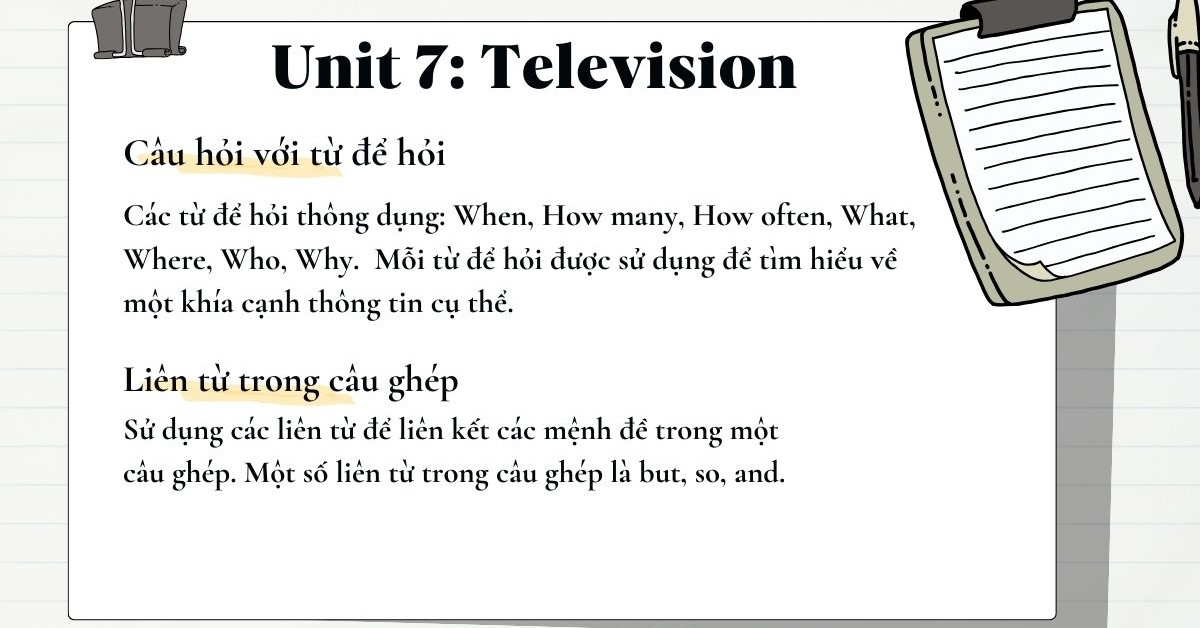 Ngữ pháp tiếng Anh lớp 6 học kì 2 Unit 7: Nắm chắc kiểu gì? Tổng hợp siêu dễ.