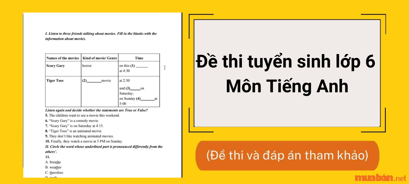 Đề thi tiếng Anh lớp 6 tìm ở đâu? Tổng hợp các nguồn ôn thi hiệu quả.
