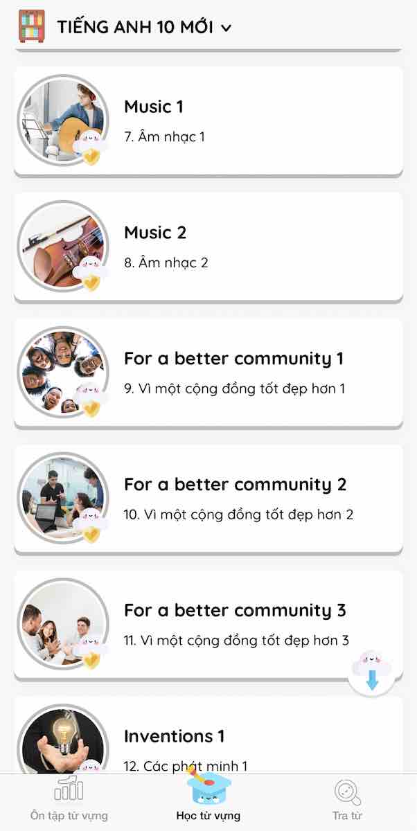 Từ vựng tiếng Anh lớp 10 Unit 5 quan trọng (Học nhanh nhớ lâu nè)