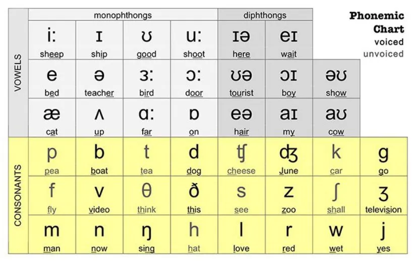 Phiên âm bảng chữ cái tiếng anh cho người mất gốc (cách học đơn giản hiệu quả)
