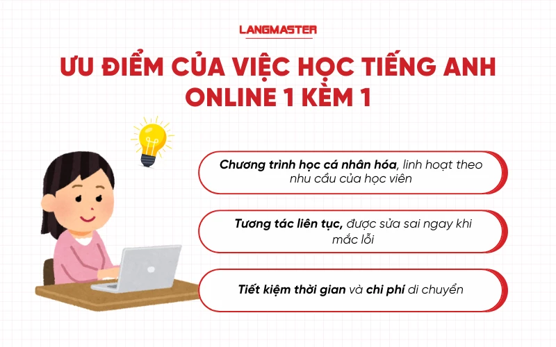 Vì sao nên chọn học tiếng Anh online 1 kèm 1? (Khám phá ưu điểm vượt trội)