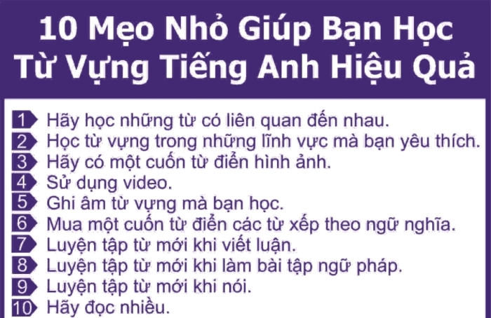 Học Từ Vựng Tiếng Anh Nhanh Thuộc Nhớ Lâu Nhờ Phương Pháp Đặc Biệt Này