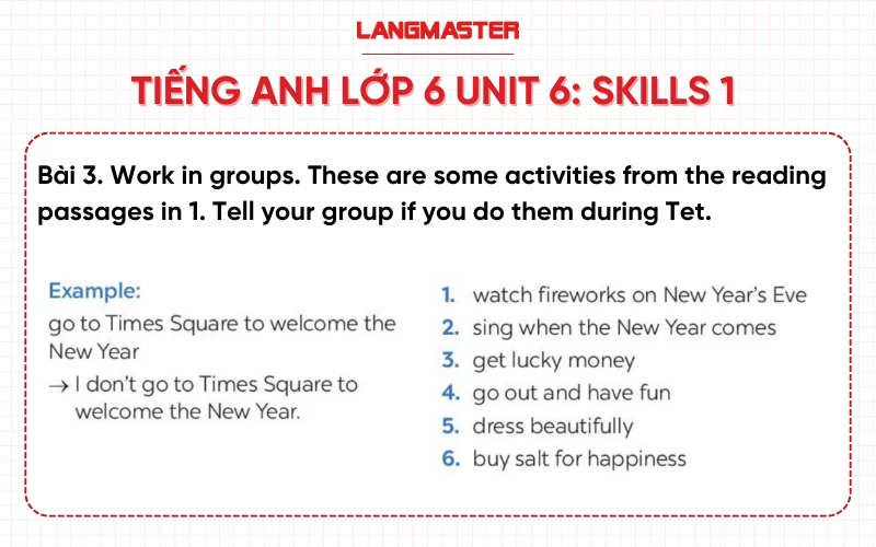 Tiếng Anh lớp 6 Unit 6: Ôn thi sao? Cách này tốt.