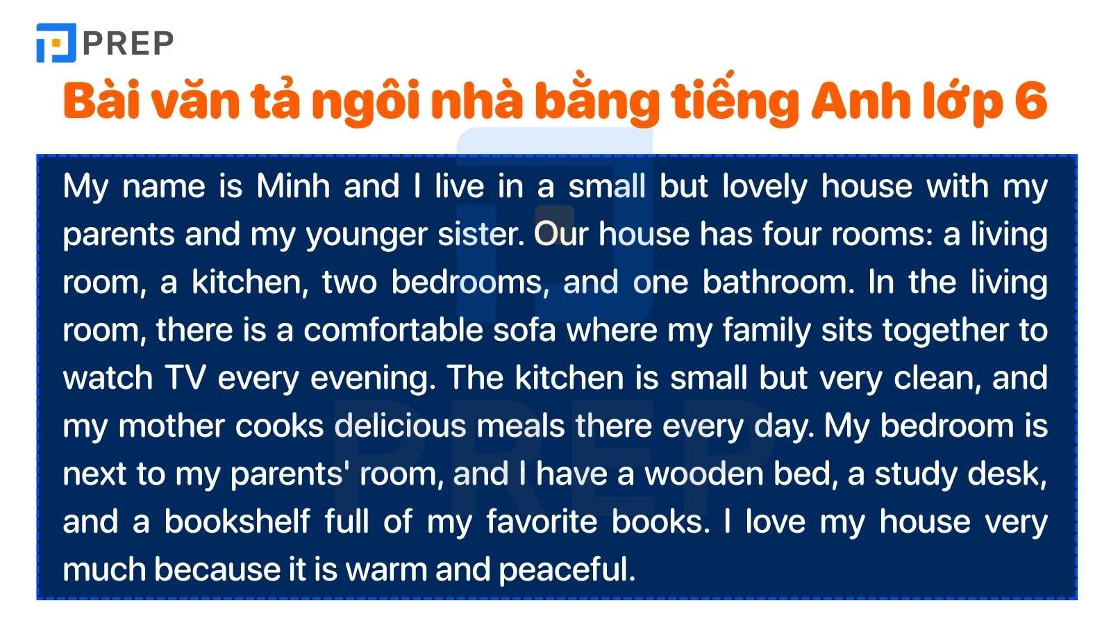 Bài văn tả về ngôi nhà bằng tiếng anh lớp 6 (Làm sao để viết thật hay?)