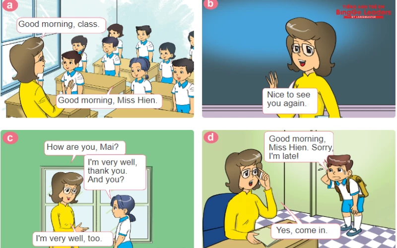 Hướng dẫn chi tiết tiếng anh lớp 4 tập 1 unit 1 lesson 1: Bé học vui và hiệu quả.