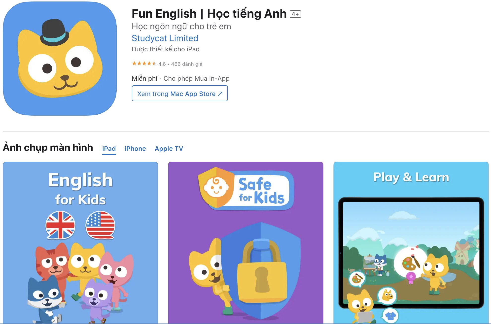 Bé thích học tiếng anh với app miễn phí Tải ngay app học tiếng anh cho trẻ em tốt
