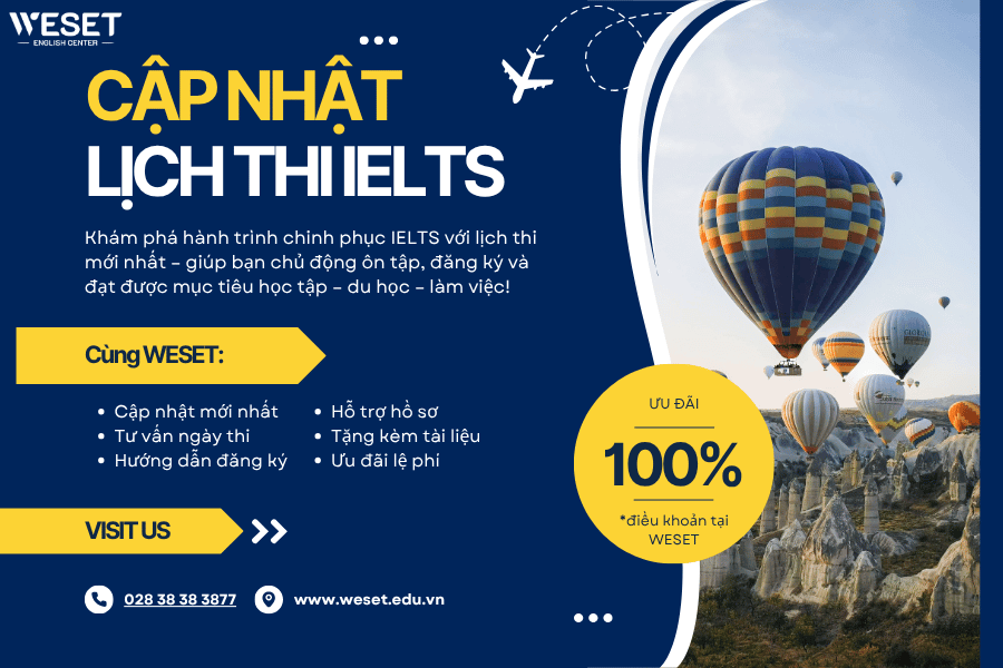 Lịch thi IELTS | Cập nhật mới nhất để bạn không bỏ lỡ cơ hội