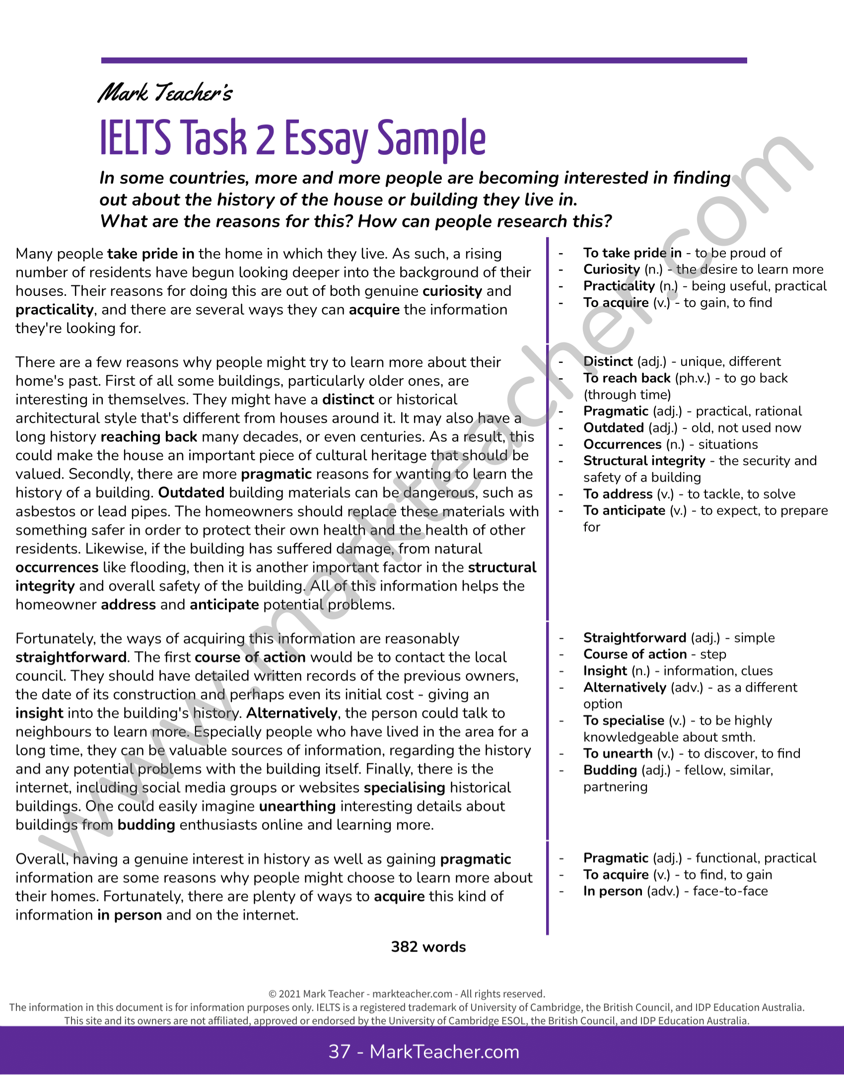 IELTS Writing Task 2 – History - House | Bài mẫu
