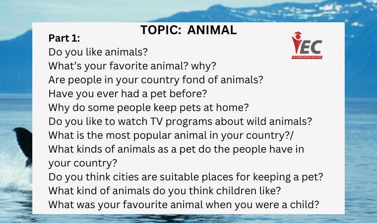 IELTS Speaking Animal – Part 1, 2 & 3 Sample