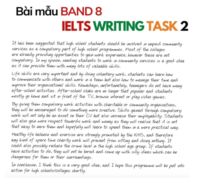 IELTS Writing Task 2 - Education | Bài mẫu