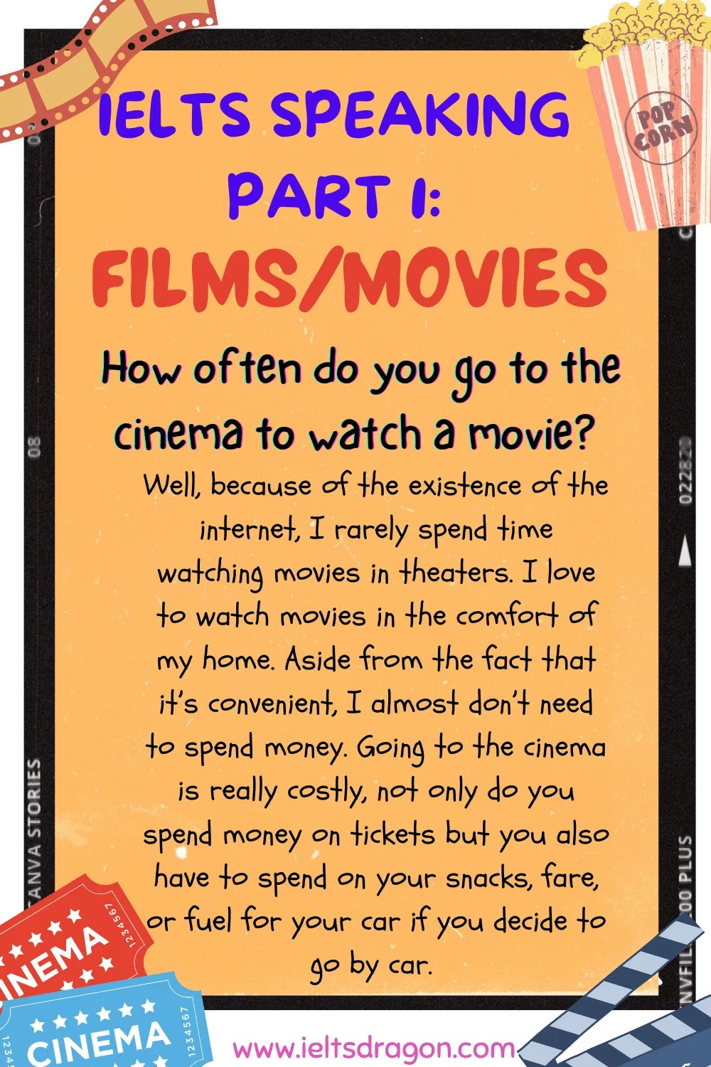 IELTS Speaking Movies – Sample Part 1, 2 & 3