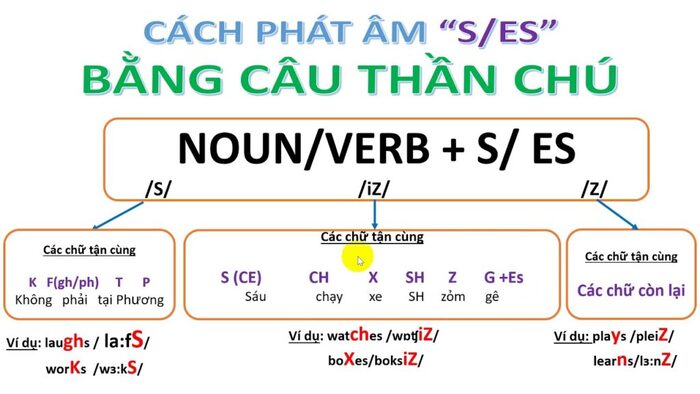 Quy tắc phát âm đuôi s, es trong tiếng Anh