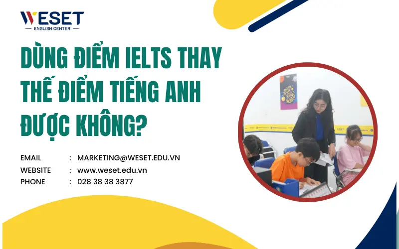 Dùng điểm IELTS thay thế điểm tiếng Anh được không?