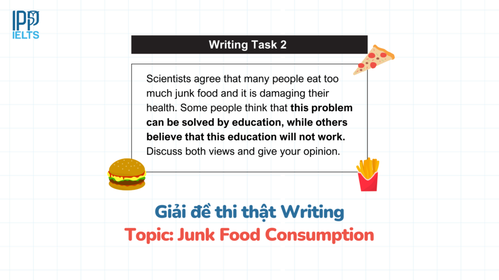Bài mẫu IELTS Writing Task 2 – Đề ngày 18/12/2022 | Chủ đề: Junk food