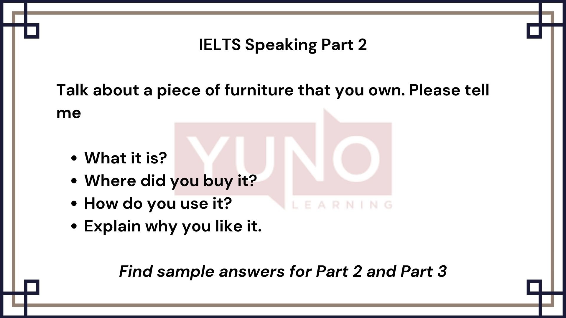 IELTS Speaking Study – Part 1, 2 & 3 Sample
