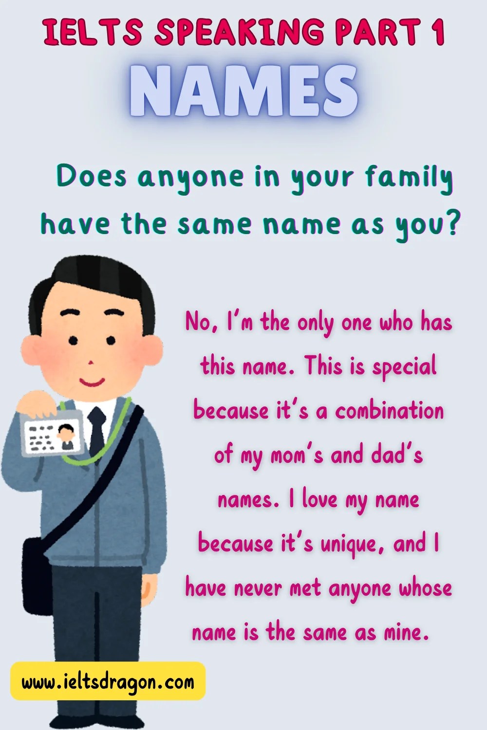 IELTS Speaking Names – Sample Q&A Part 1