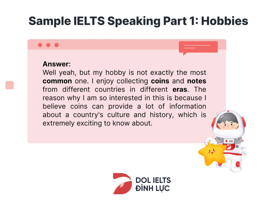 IELTS Speaking Hobbies: Từ vựng, Bài mẫu & Gợi ý trả lời
