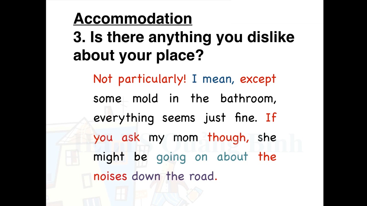 Home Accommodation IELTS Speaking - Sample Part 1, 2 & 3