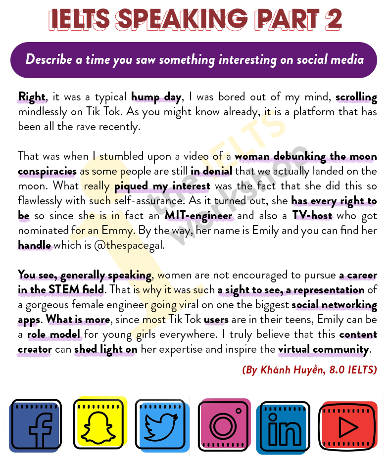 IELTS Speaking: Describe a time when you saw something very interesting on social media