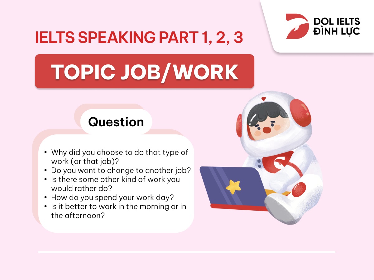 IELTS Speaking Job & Work Sample: Part 1, 2 & 3