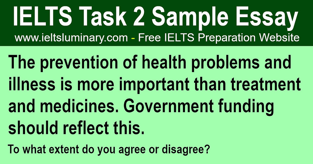 GIẢI ĐỀ IELTS | WRITING TASK 2 - HEALTH: PREVENTION VS. TREATMENT