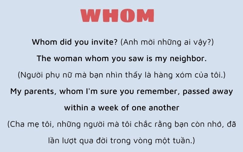 Whom dùng khi nào cho chuẩn - Bí kíp dùng sao cho đúng