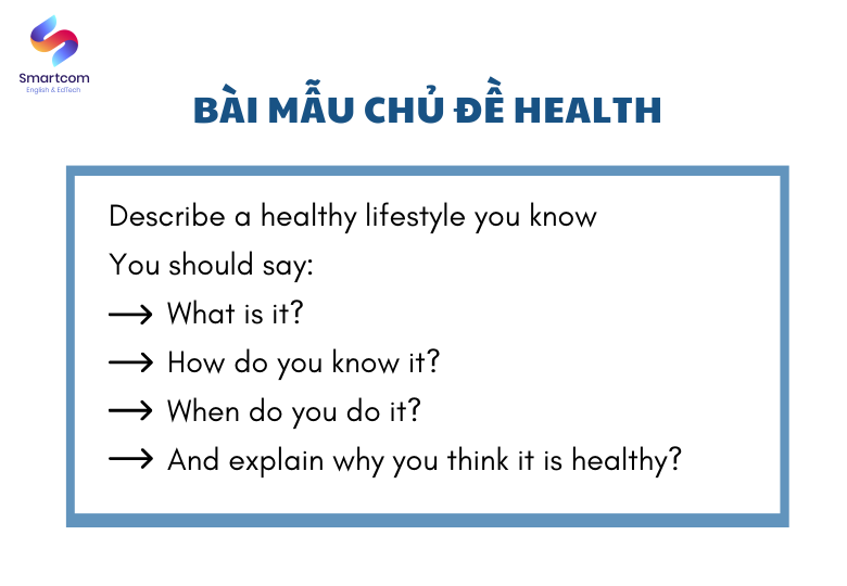 Cách trả lời Speaking Part 2 (Chủ đề: Healthy Lifestyle)