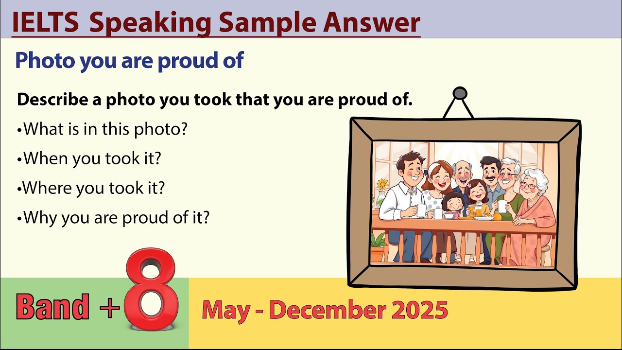 IELTS Speaking: Describe a photo you took that you are proud of