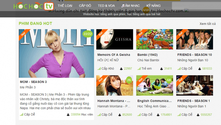 Những trang web xem phim phụ đề tiếng anh dễ tìm (Cập nhật mới nhất cho mọt phim).