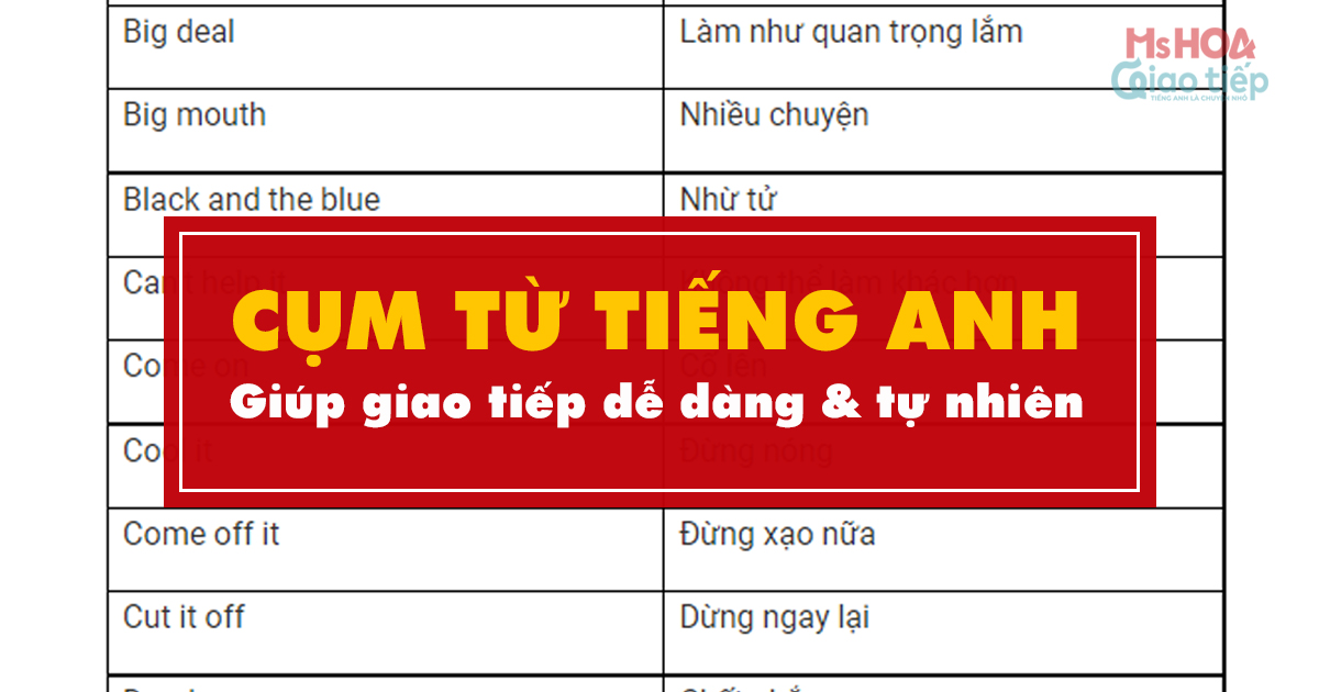 Giao tiếp tiếng Anh dễ dàng với các cụm từ thường gặp này