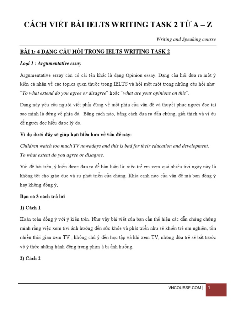 IELTS Writing Task 2: Hướng dẫn cách viết từ A-Z