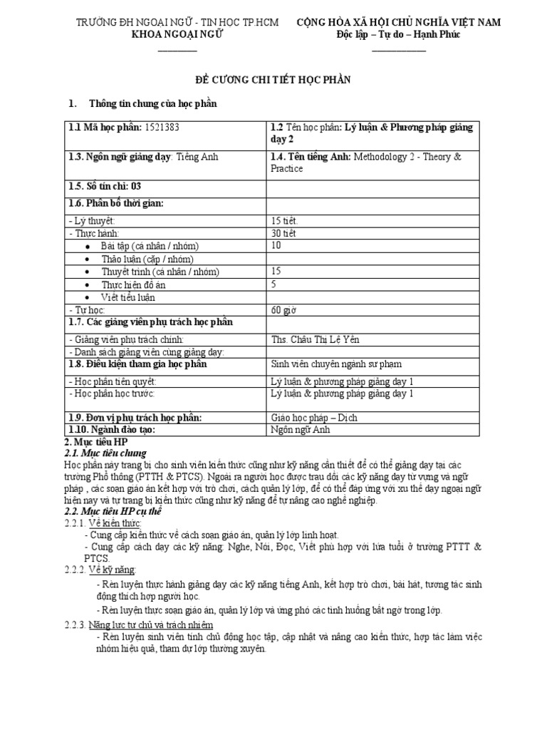 Lý luận và phương pháp giảng dạy tiếng Anh: Làm thế nào để áp dụng vào thực tế?