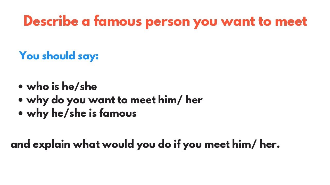 IELTS Speaking Famous Person & Celebrities Sample