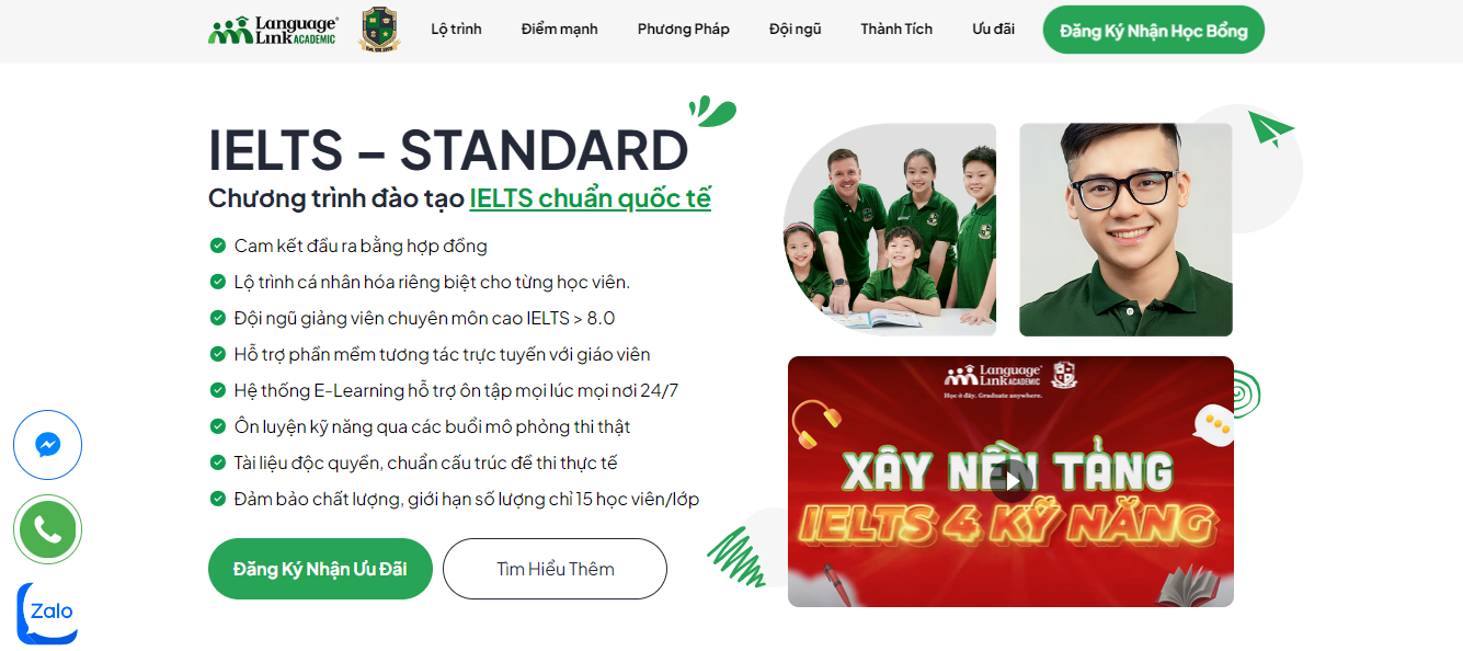 Language Link tiếng Anh cho người lớn: Phương pháp học tương tác, tiến bộ nhanh chóng.