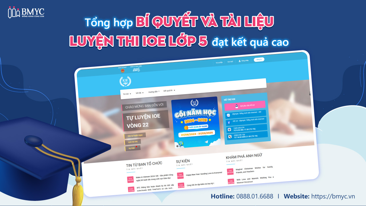 Bí quyết ôn thi ioe lớp 5 đạt điểm cao? Mẹo hay không thể bỏ qua.