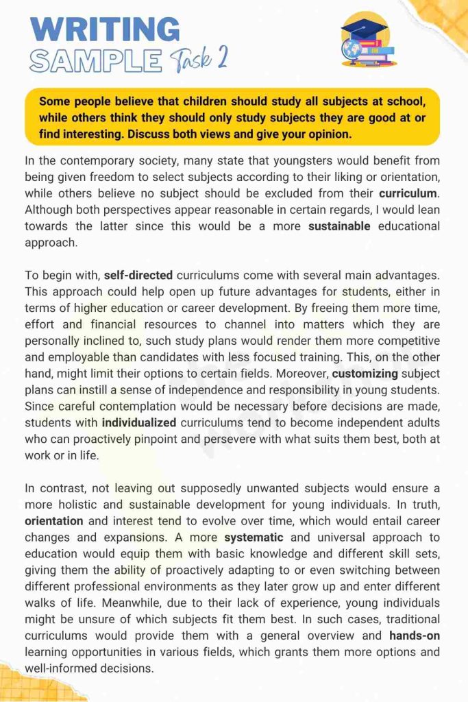 GIẢI ĐỀ MẪU WRITING TASK 2 | CHỦ ĐỀ: EDUCATION