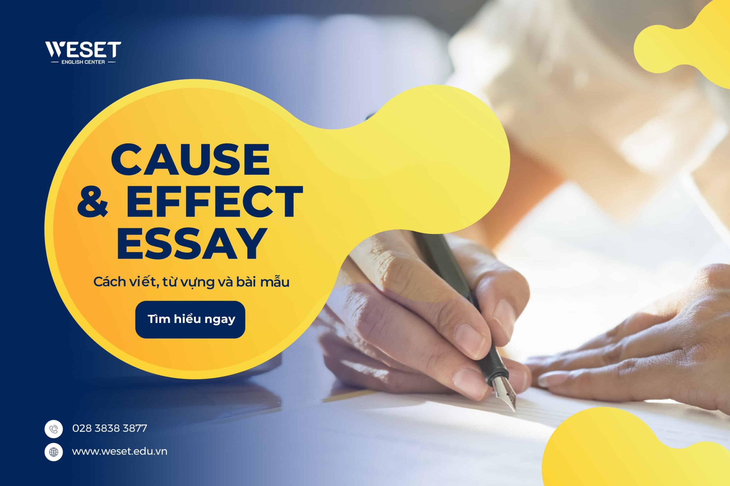 Cause and Effect essay: Cách viết, Từ vựng & Bài mẫu