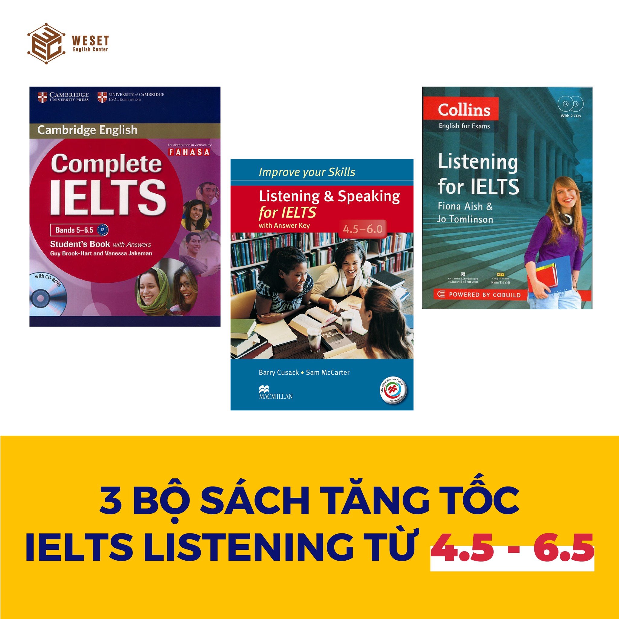 3 bộ sách giúp tăng tốc Listening từ 4.5 lên 6.5
