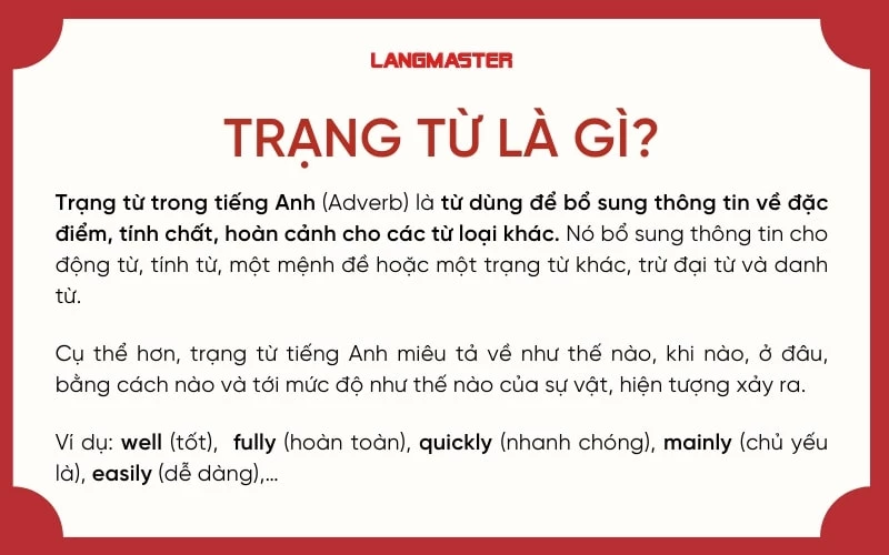 Làm chủ các trạng từ trong tiếng Anh và cách sử dụng (để viết và nói chuẩn)
