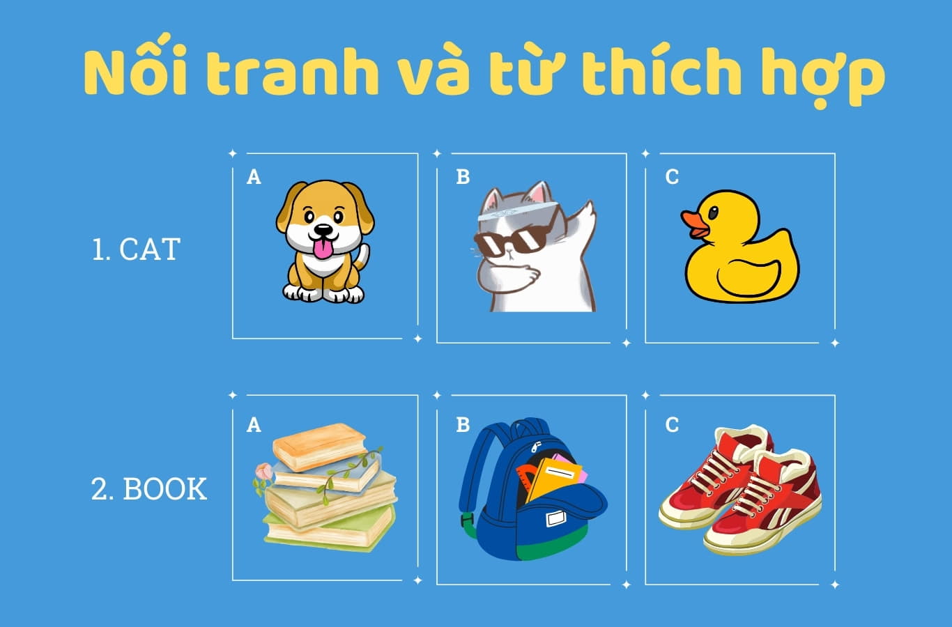 Bài tập tiếng anh cho trẻ em lớp 1 có đáp án: Giúp bé tự học và ba mẹ dễ dàng kiểm tra!