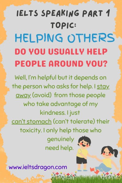 IELTS Speaking Topic Charity - Part 1, 2 & 3 Sample