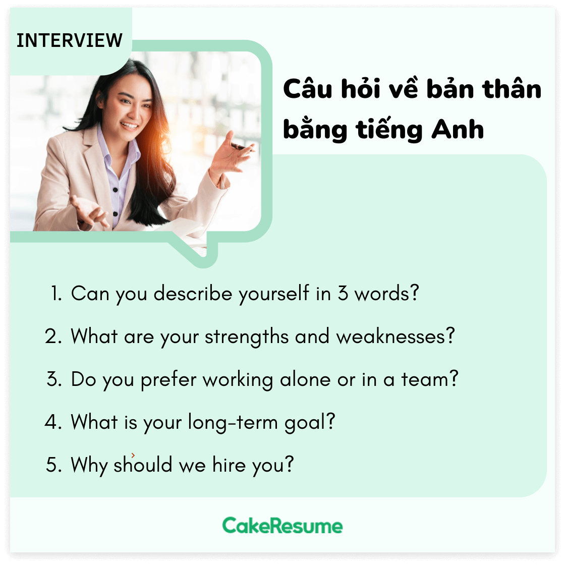 Câu hỏi phỏng vấn thường gặp: Giới thiệu bản thân bằng tiếng Anh như thế nào?