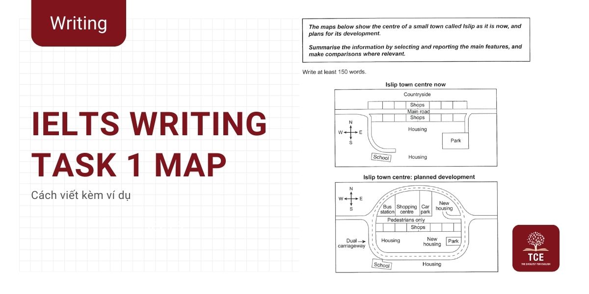 IELTS Writing Task 1 Map: Tổng quan & Hướng dẫn viết bài chi tiết