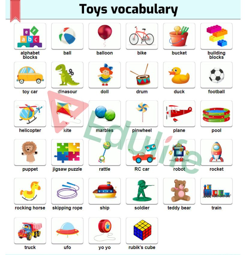 Tiếng Anh đồ chơi trẻ em: Từ vựng và mẫu câu cho bé yêu!