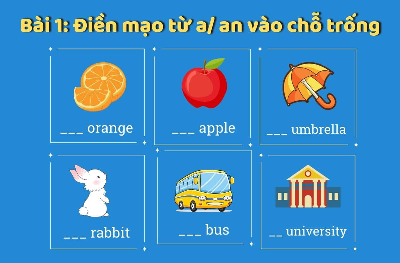Bài tập tiếng anh cho trẻ em lớp 1 có đáp án: Giúp bé tự học và ba mẹ dễ dàng kiểm tra!