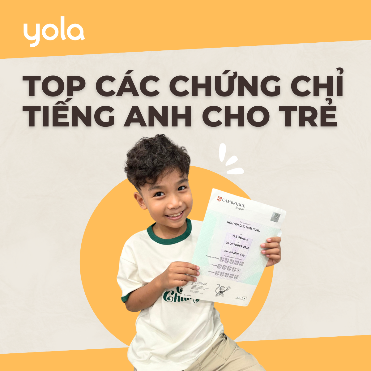 Bé mấy tuổi học chứng chỉ tiếng Anh cho trẻ em là phù hợp?