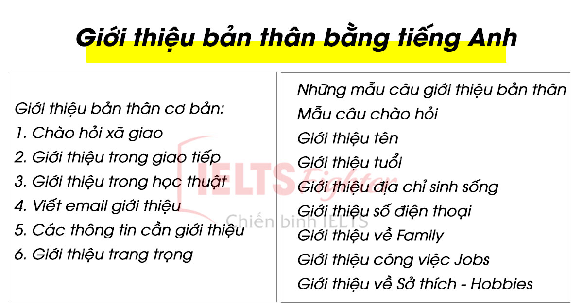 Cần nói gì khi giới thiệu bản thân bằng tiếng Anh IELTS? Chuyên gia bật mí cho bạn nè.