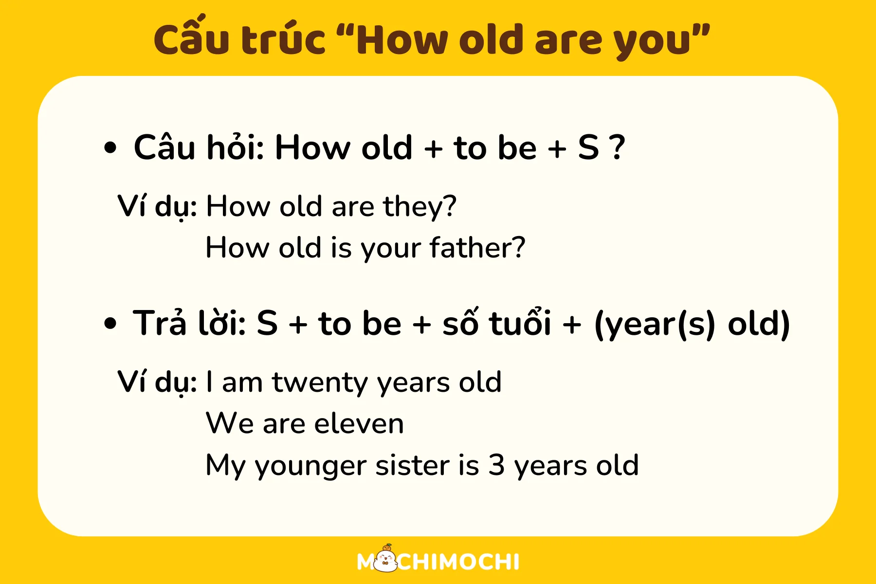 Dịch câu mẹ bạn bao nhiêu tuổi sang tiếng anh dễ ợt! Chỉ vài giây là bạn biết ngay.