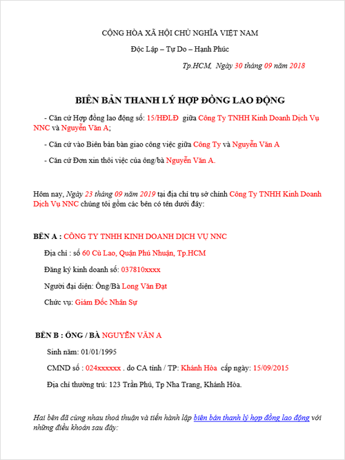 Giải đáp: Biên bản thanh lý hợp đồng tiếng Anh là gì?