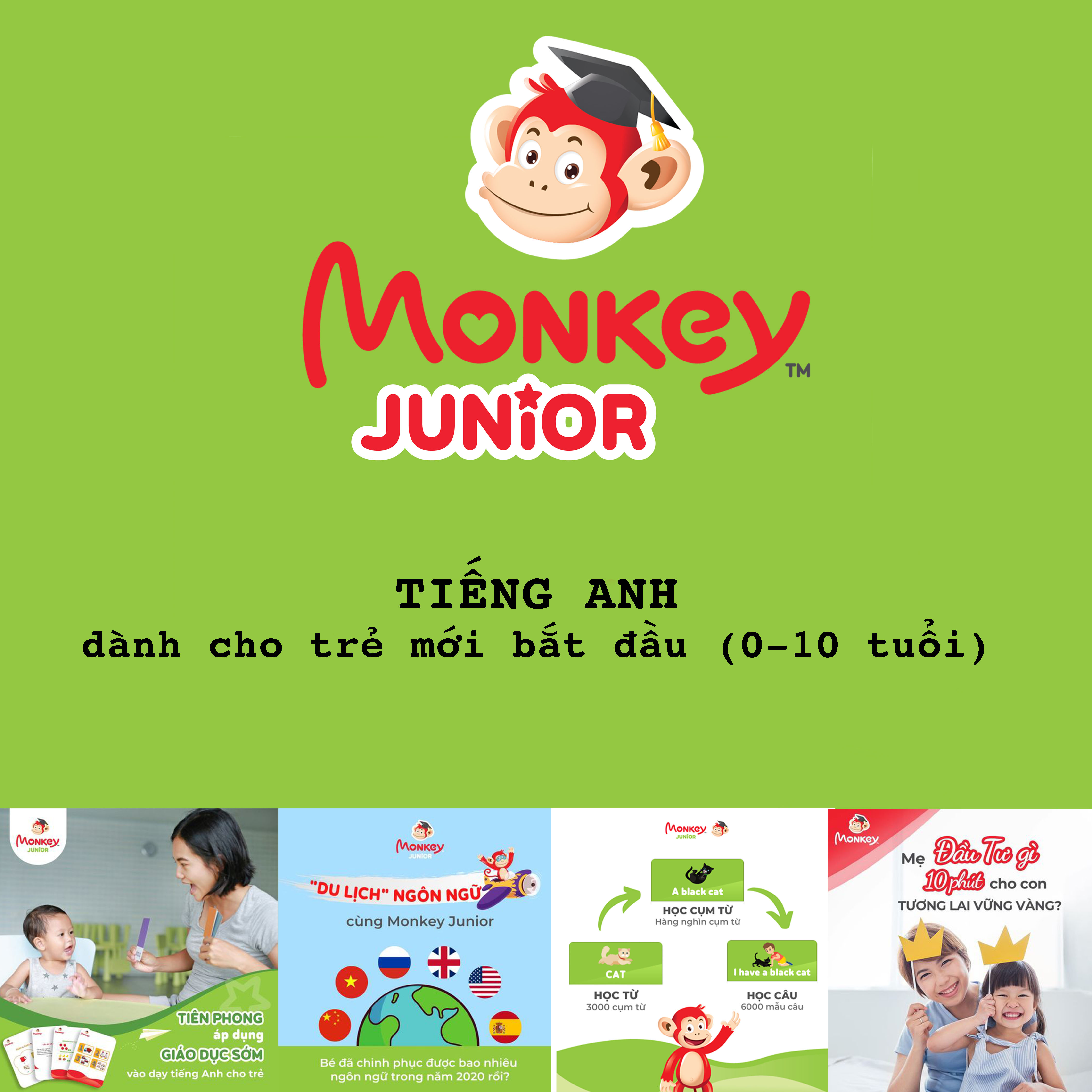 Phần mềm học tiếng anh cho trẻ em monkey junior cho độ tuổi nào (bé mấy tuổi học được)